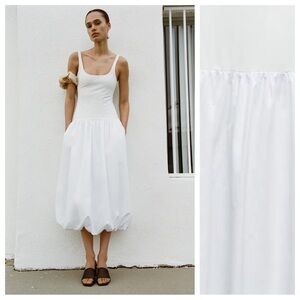 Zara White Midi Dress